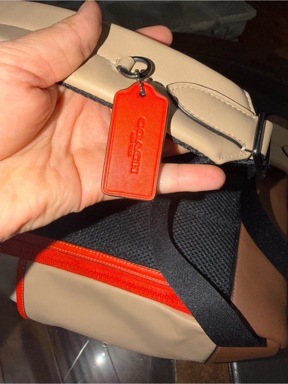 Coach Track Backpack in Colorblock with Coach Stamp (Style No. CH103) NWT